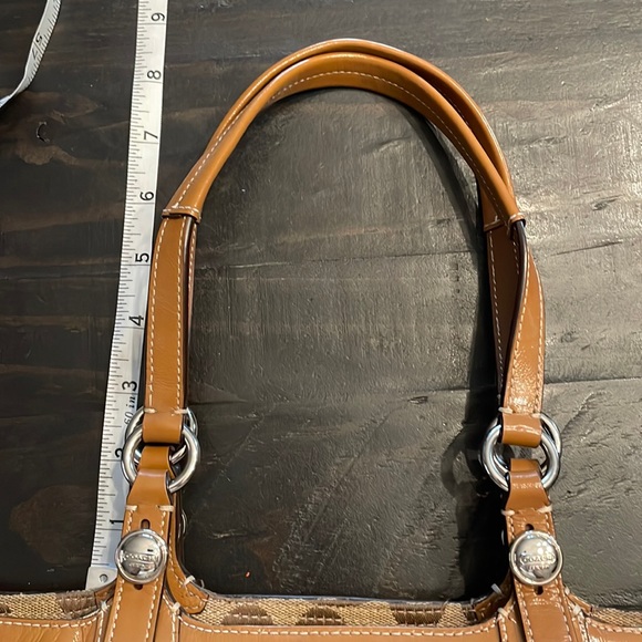 Coach Tan/Brown Canvas Satchel - Picture 10 of 11